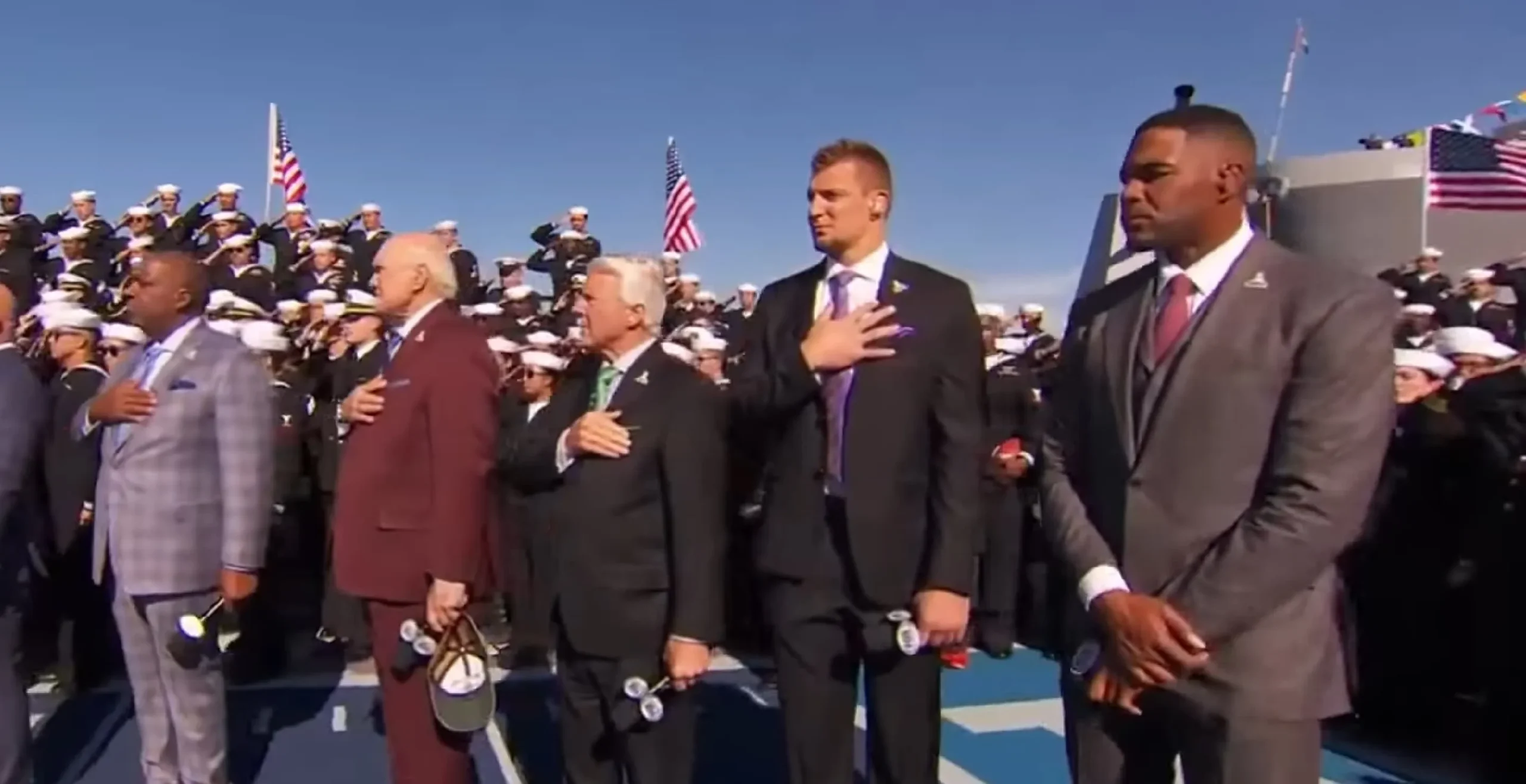 Michael Strahan Faces Backlash for 'Disrespectful' National Anthem Stance on Veterans Day