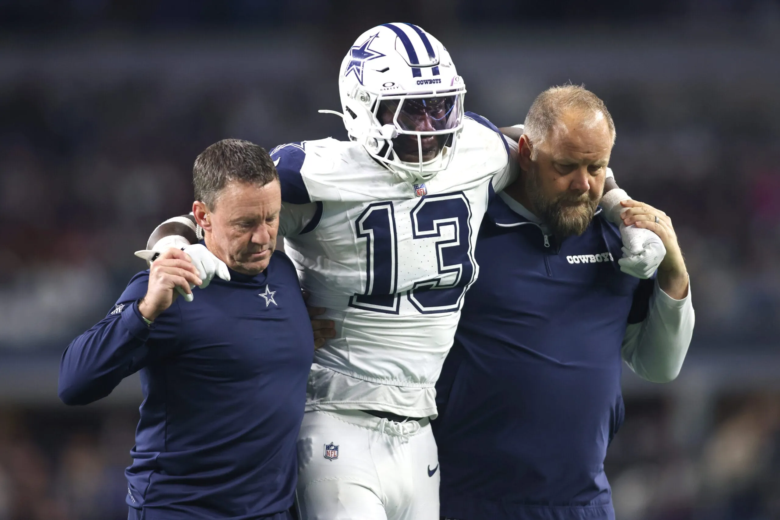 Devastating Blow: Cowboys' DeMarvion Overshown Suffers Serious Knee Injury