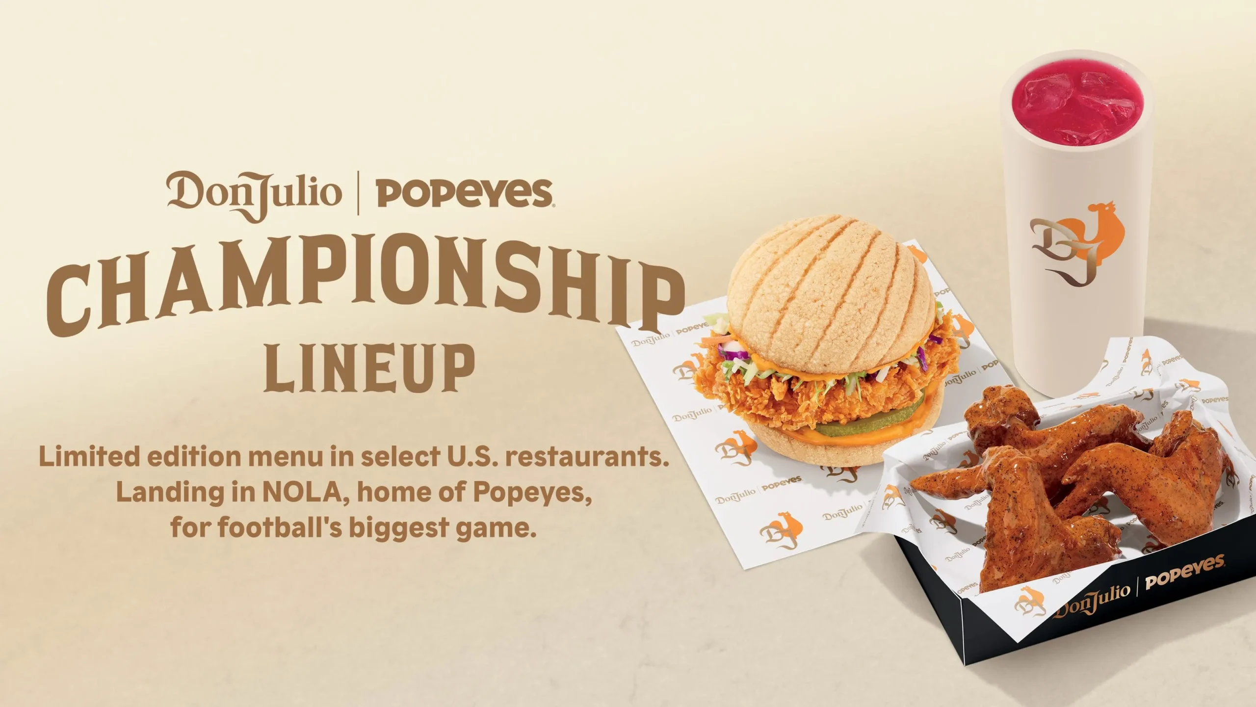 Popeyes and Don Julio Unveil the Ultimate Game Day Chicken Sandwich!