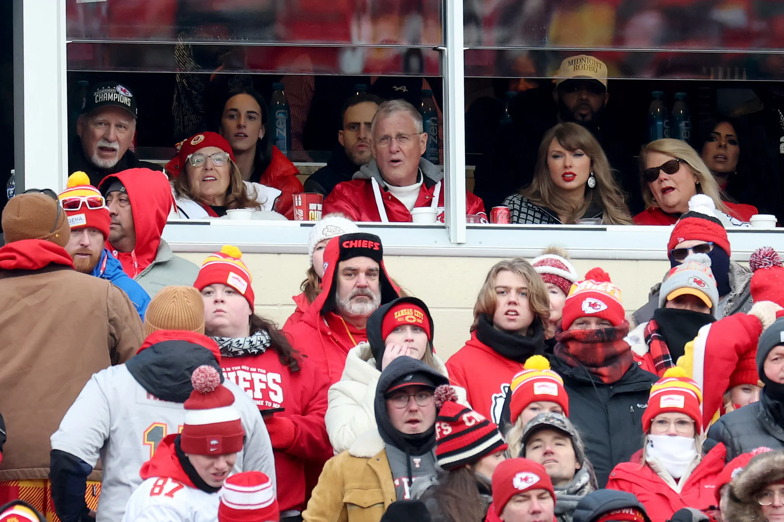 Taylor Swift and Caitlin Clark Steal the Show at Chiefs Playoff Game!