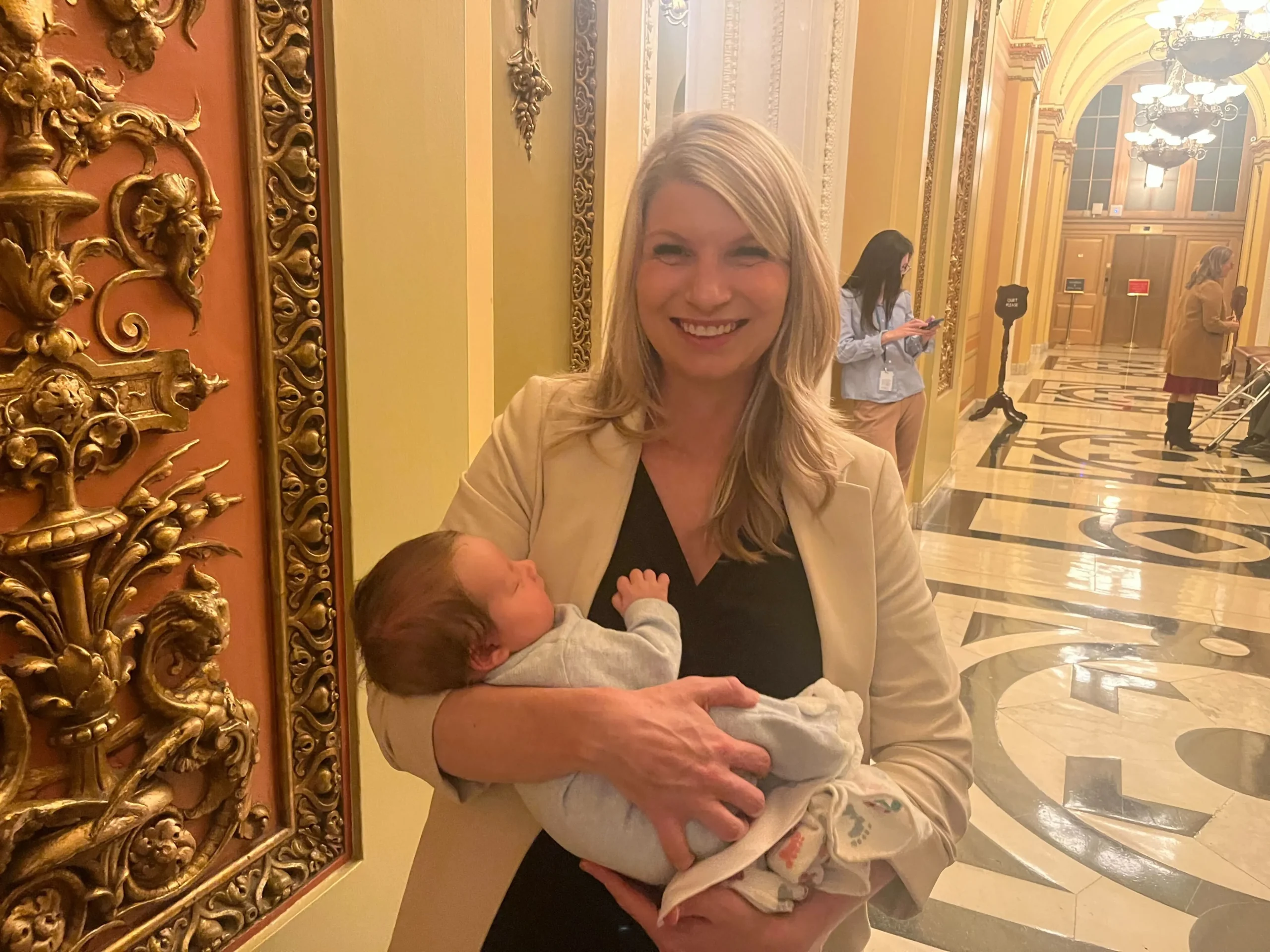 Brittany Pettersen Makes Headlines: Newborn in Tow, She Takes a Stand Against GOP Budget!