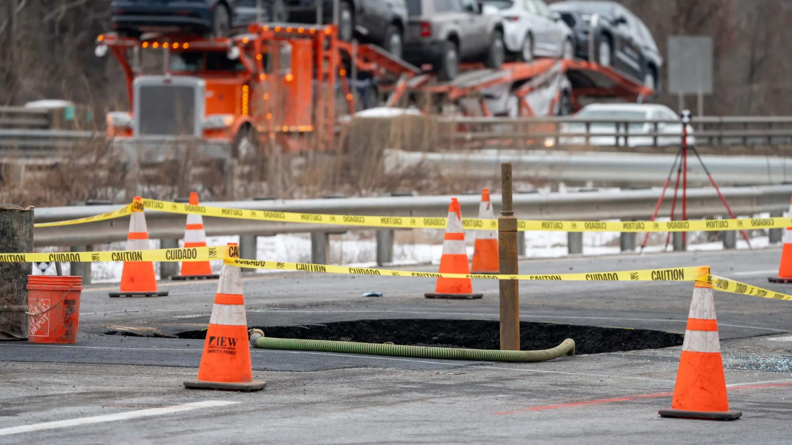 Massive Sinkhole Disrupts Traffic on Route 80: What You Need to Know!