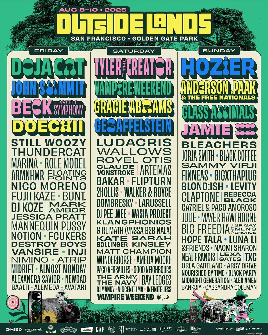 Get Ready for Outside Lands 2025: Star-Studded Lineup Revealed!